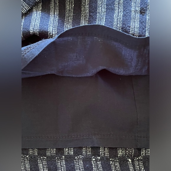 Women’s Forever21 Pinstripe Mini Skirt & Crop Top Coordinating Set / Outfit - Picture 5 of 13